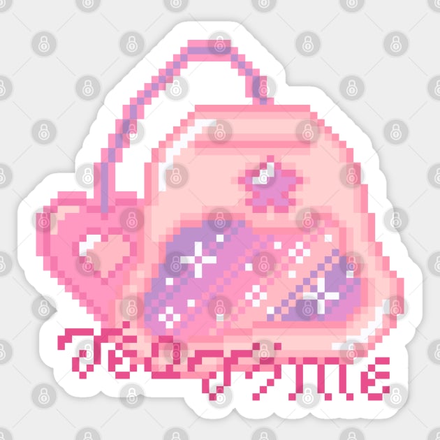 Galaxy Tea Bag Pixel Art Sticker by AlleenasPixels